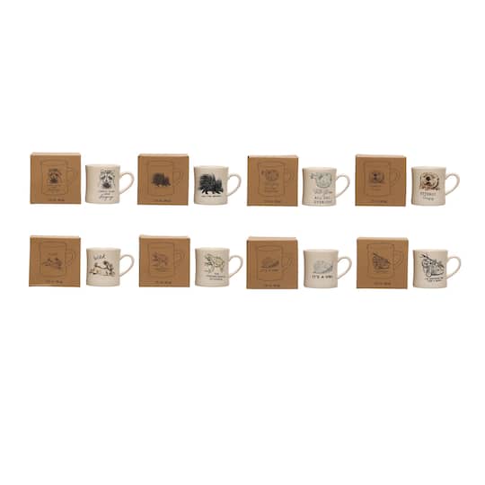 12oz. Animal Print Stoneware Mug &#x26; Storage Box Set